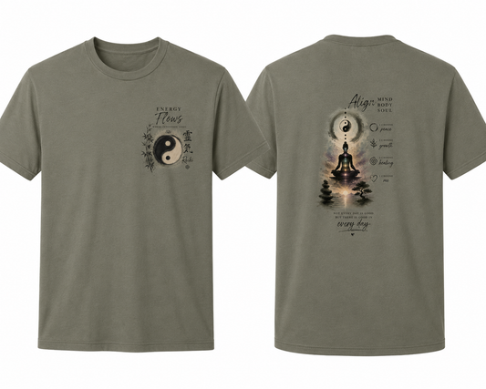 Energy Flows Reiki & Mindfulness Graphic T-Shirt