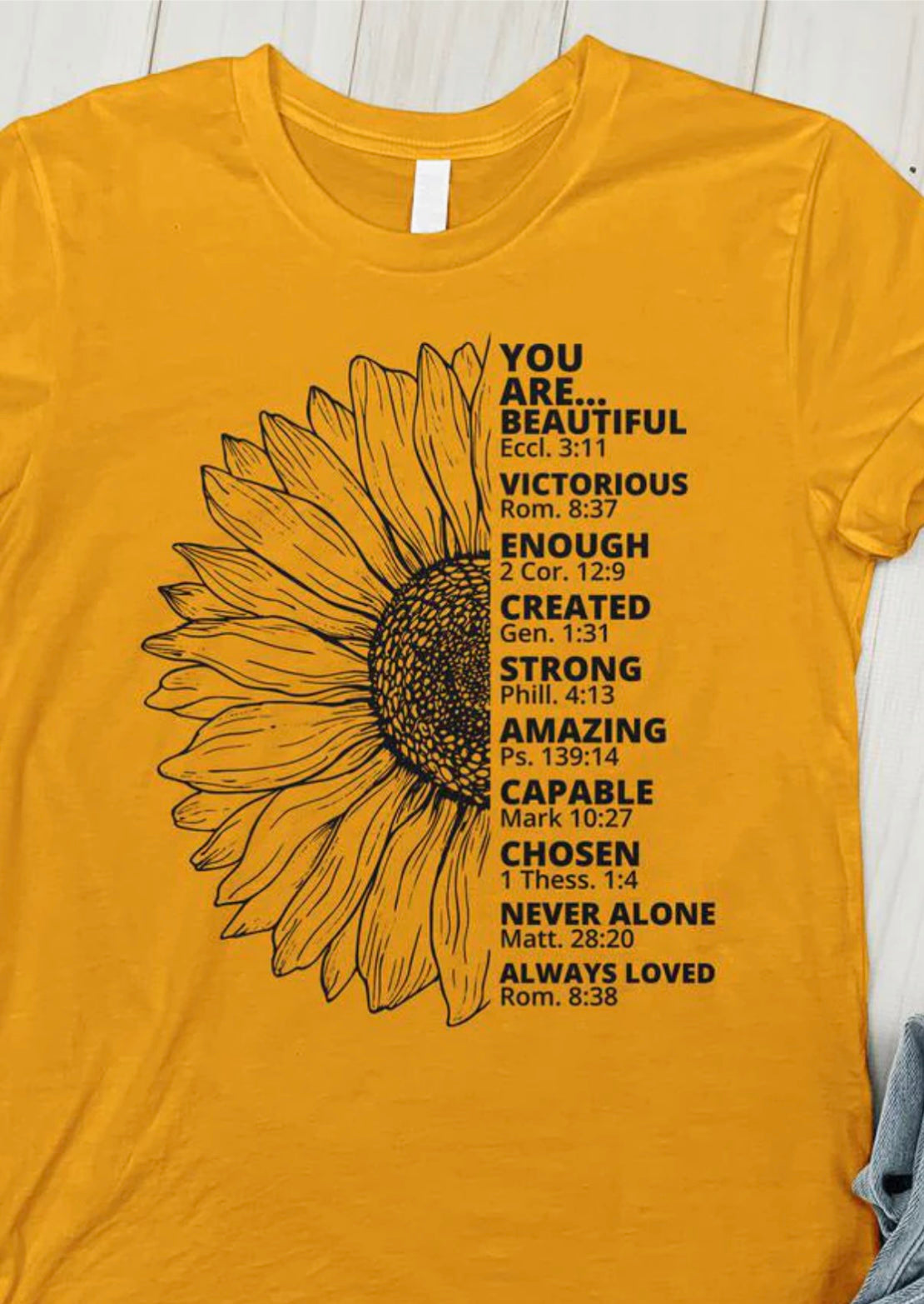 Sunflower Faith Affirmation T-Shirt